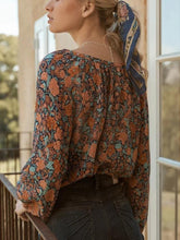 Load image into Gallery viewer, Spring New Bohemian Vintage Lace Print Cutout Long Sleeve Shirt Top