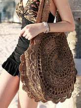 Load image into Gallery viewer, Exquisite Retro Women Hollowed Round Straw Weaving Bag