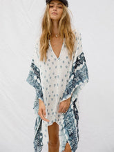 Load image into Gallery viewer, Bat Sleeve Long Sleeve Stitching Loose V-neck Summer Jacket Printed Women's Sunscreen Blouse