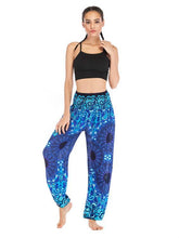 Load image into Gallery viewer, Fashion Thai Casual Yoga Pants Knickers Yoga Suit Women Cotton 52 Loose Floral Pants