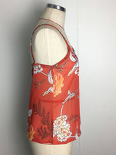 Load image into Gallery viewer, Spaghetti Neck Red Floral-Print Vest T-Shirt Tops