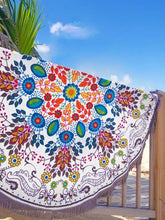 Load image into Gallery viewer, Attractive Bohemia Floral Round Shawl Beach Towel Mat