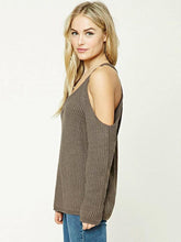 Load image into Gallery viewer, Solid Color Knitting Straps V-neck Sweater Tops