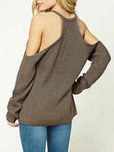 Load image into Gallery viewer, Solid Color Knitting Straps V-neck Sweater Tops