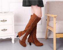 Load image into Gallery viewer, Zipper Tassels High Heels Boots Shoe