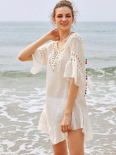 Load image into Gallery viewer, Pompoms Backless Cover-Ups Swimwear