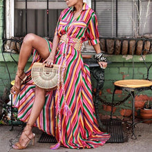 Load image into Gallery viewer, 2018 New Stripe Loose Maxi Long Dress
