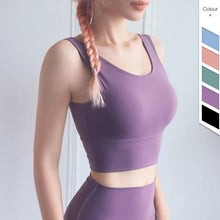 Load image into Gallery viewer, Seamless Sports Bra Top Fitness Women Racerback Running Crop Tops Pink Workout Padded Yoga Bra High Impact Activewear