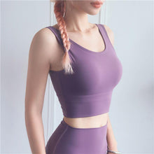 Load image into Gallery viewer, Seamless Sports Bra Top Fitness Women Racerback Running Crop Tops Pink Workout Padded Yoga Bra High Impact Activewear