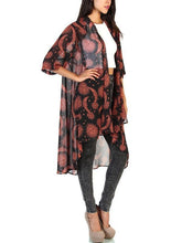 Load image into Gallery viewer, Chiffon Sun Moon Print Cardigan Sunscreen Bikini Blouse