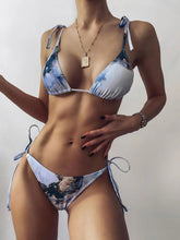 Load image into Gallery viewer, 2021 New Print Sport Bandeau Push Up Bikinis Sexy Marble Women Swimsuit High Waist Swimwear Women Bathing Suit Beach Wear