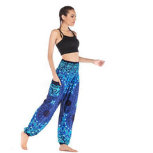 Load image into Gallery viewer, Fashion Thai Casual Yoga Pants Knickers Yoga Suit Women Cotton 52 Loose Floral Pants