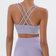 Load image into Gallery viewer, Double-sided Brushed Cross-back Sports Underwear Shockproof Gathering Yoga Bra Fitness Vest