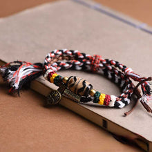 Load image into Gallery viewer, Tibetan Handwoven Bracelet Hand Rope Cultural and Fashionable Simple Buddha Bead Bracelet