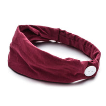 Load image into Gallery viewer, Solid Color Button Mask Hair Band Anti-strangulation Cotton Elastic Yoga Fitness for Men and Women Sports Wash Hair Accessories Can Be Customized