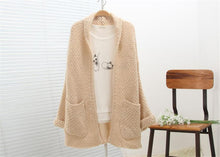 Load image into Gallery viewer, Casual Solid Color Knitted Long Cardigan