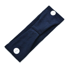 Load image into Gallery viewer, Solid Color Button Mask Hair Band Anti-strangulation Cotton Elastic Yoga Fitness for Men and Women Sports Wash Hair Accessories Can Be Customized