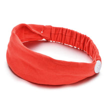 Load image into Gallery viewer, Solid Color Button Mask Hair Band Anti-strangulation Cotton Elastic Yoga Fitness for Men and Women Sports Wash Hair Accessories Can Be Customized