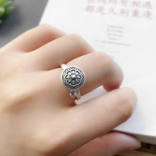 Load image into Gallery viewer, Retro six character truth words ring opening simple creative national style old belief amulet rotating ring