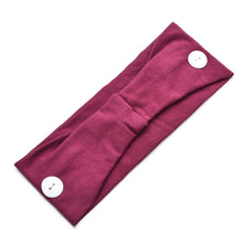 Load image into Gallery viewer, Solid Color Button Mask Hair Band Anti-strangulation Cotton Elastic Yoga Fitness for Men and Women Sports Wash Hair Accessories Can Be Customized