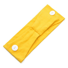 Load image into Gallery viewer, Solid Color Button Mask Hair Band Anti-strangulation Cotton Elastic Yoga Fitness for Men and Women Sports Wash Hair Accessories Can Be Customized