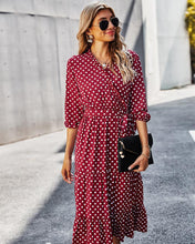 Load image into Gallery viewer, Original Design Innovative Women's Spring/summer 2021 Classic Wave Point Print Dress