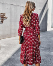 Load image into Gallery viewer, Original Design Innovative Women's Spring/summer 2021 Classic Wave Point Print Dress