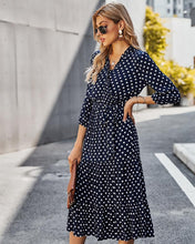 Load image into Gallery viewer, Original Design Innovative Women's Spring/summer 2021 Classic Wave Point Print Dress