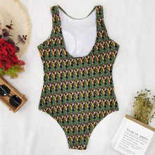 Load image into Gallery viewer, Swimsuit One-piece Bikini Personality Abstract Printed Swimsuit Female Sleeveless Monokini