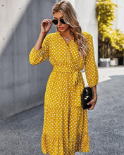 Load image into Gallery viewer, Original Design Innovative Women's Spring/summer 2021 Classic Wave Point Print Dress