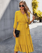 Load image into Gallery viewer, Original Design Innovative Women's Spring/summer 2021 Classic Wave Point Print Dress