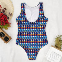 Load image into Gallery viewer, Swimsuit One-piece Bikini Personality Abstract Printed Swimsuit Female Sleeveless Monokini