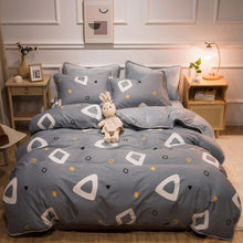 Load image into Gallery viewer, Thickened Warm Cotton and Flannel Quilt Cover Set of Four Single and Double Cotton Milk Flannel Blanket Set of Four