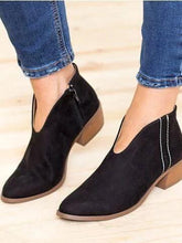 Load image into Gallery viewer, Nude Boots Deep V Sexy Short Boots Casual Comfortable Zipper Shoes Women's Boots