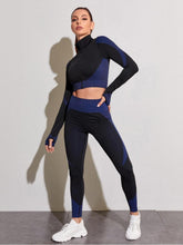 Load image into Gallery viewer, Sports Yoga suit running fitness nylon quick drying long sleeved trousers set women