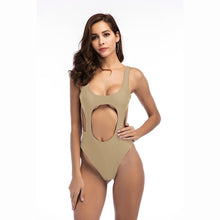 Load image into Gallery viewer, Solid Color Sexy Hollow Solid One-piece Swimwear