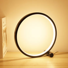 Load image into Gallery viewer, 25CM LED Table Lamp Bedroom Circular Desk Lamps For Living Room Black/White Dimmable Bedside Lamp Round Night Light Decoration
