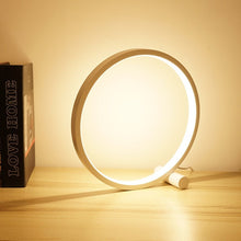 Load image into Gallery viewer, 25CM LED Table Lamp Bedroom Circular Desk Lamps For Living Room Black/White Dimmable Bedside Lamp Round Night Light Decoration