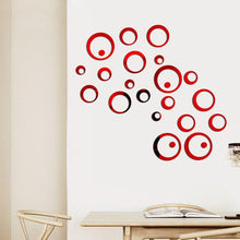 Load image into Gallery viewer, 26/24pcs 3D Mirror Wall Sticker Round Mirror DIY TV Background Room Stickers Wall Decor bedroom Bathroom Home Decoration mirror