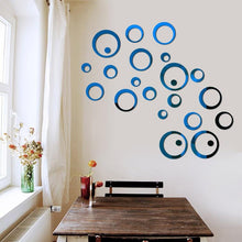 Load image into Gallery viewer, 26/24pcs 3D Mirror Wall Sticker Round Mirror DIY TV Background Room Stickers Wall Decor bedroom Bathroom Home Decoration mirror