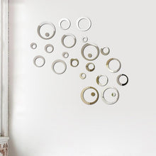 Load image into Gallery viewer, 26/24pcs 3D Mirror Wall Sticker Round Mirror DIY TV Background Room Stickers Wall Decor bedroom Bathroom Home Decoration mirror