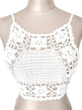 Load image into Gallery viewer, Cotton Woven Hanging Neck Beach Bikini Set Bohemian Handmade Hand Hook Swimsuit