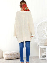 Load image into Gallery viewer, Solid Color V-neck Loose Sweater Tops