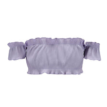 Load image into Gallery viewer, Off shoulder Short-sleeved chest wrapped spring chest fungus thread stretch top vest 9 colors