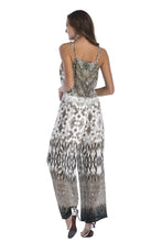 Load image into Gallery viewer, 5 pattern Wide-leg pants sexy halter V-neck lady print panties chiffon Rompers