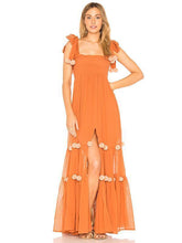 Load image into Gallery viewer, 2018 Summer Boho Pompoms Split Beach Maxi Dress