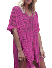 Load image into Gallery viewer, New Knit Hollow Irregular Swimwear Bikini Cover Up