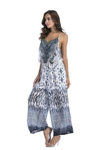 Load image into Gallery viewer, 5 pattern Wide-leg pants sexy halter V-neck lady print panties chiffon Rompers