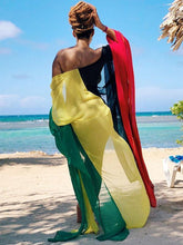 Load image into Gallery viewer, Split-joint Loose Plus Size Printed Chiffon Swimwear Cover-up