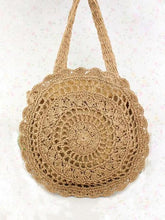 Load image into Gallery viewer, Exquisite Retro Women Hollowed Round Straw Weaving Bag